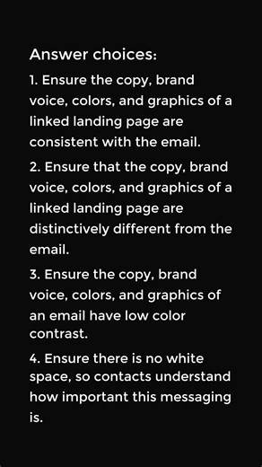 Which of the following incorporates best practices in email design?