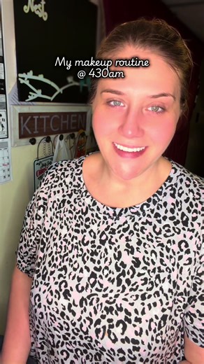 Makeup routine at 430am!!! I’m no makeup artist, this is what I like 🩷#makeup #makeuptutorial #fyp #momsoftiktok #viral