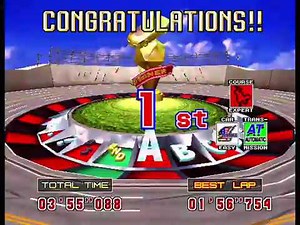 Daytona USA 2 Expert Course (Taking 1st with Hardest AI using slowest car)