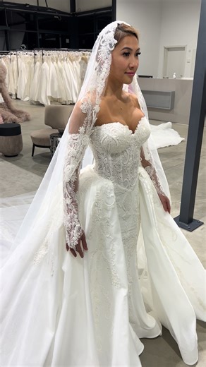Bride's First Look at Her Wedding Dress Fitting