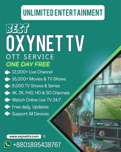 Unlimited Entertainment (TRY FOR FREE)#oxynet #tvseries #tvshow #movies #entertainment #streaming