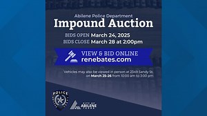 Abilene Police Department hosts impound auction