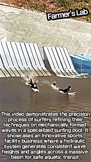 Surfing pool operation process utilizing mechanical artificial wave generation hardware #wavepool