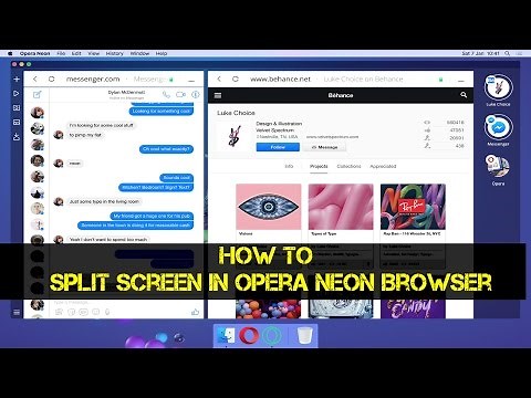 Revealed!! How to SPLIT Screen in Opera NEON Browser