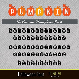 Halloween Font Pumpkin Font Spooky Halloween Pumpkin Font Scary Font Creepy Font Spooky Font Cricut Font Procreate Font Canva Font - Etsy