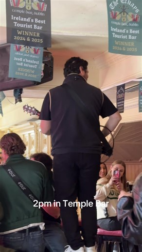 Enjoying St. Patrick's Day in Temple Bar at 2 PM