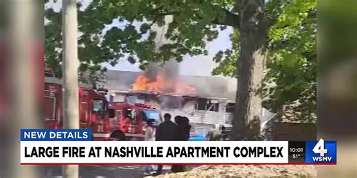 Large fire reported at Nashville apartment complex