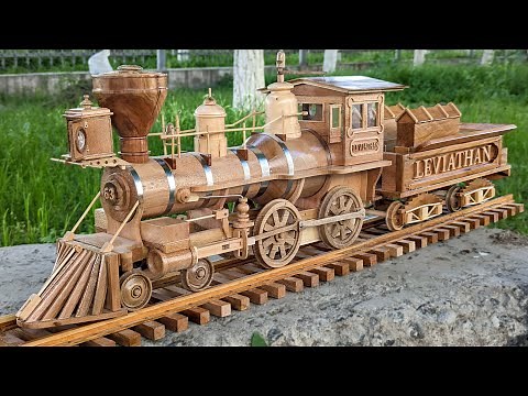 Wooden Train - Locomotive Leviathan (1868) aka Central Pacific #63 - Awesome Woodcraft