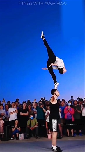 Perfect binding in this pair of Acroyoga Dancer 💖 Fitness With Yoga Vlog ❣️ #shorts #yoga #acroyoga
