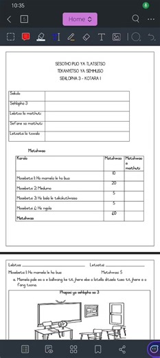 Grade 3 Sesotho Tests for Parents
