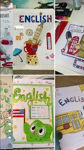 IDÉES de PAGE de GARDE 2026 (Pt.2) #ecole #college #cahier #dessin #faitepercer #viral #shorts