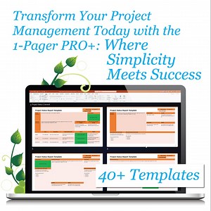 1-pager Project Management Template PRO : Project Status Report (powerpoint) - Etsy