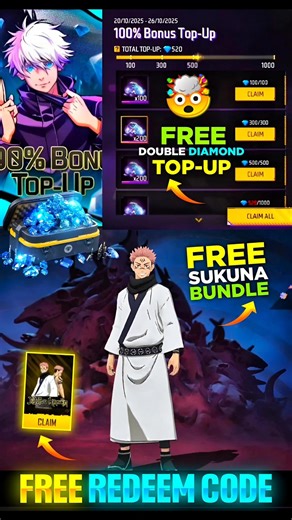 FREE REDEEM CODE (DOUBLE DIAMOND TOP-UP) | FREE REDEEM CODE APP | GOOGLE PLAY REDEEM CODE #shorts