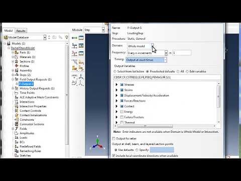 1.l) Abaqus Basics - Field Output and History Output Requests