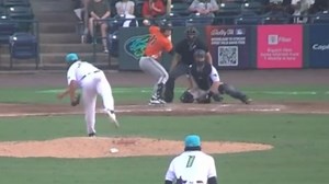 Caden Bodine's first professional extra-base hit