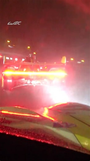 Watching the @purerxcing LMGT3 Porsche chase down a Ferrari Hypercar at Le Mans… in the dark… during a downpour… gives us sweaty palms. 🫣 This takes some nerves. 😳 #WEC #LeMans24 | FIA WEC