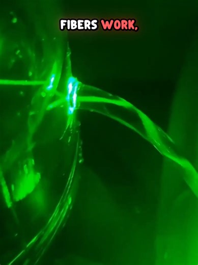 You can trap a laser in a stream of water if it goes in at the right angle. Watch to see this in action! This same principle of total internal reflection is how optical fiber communication works Our high-speed internet is really laser signals bouncing around optical fibers all across the world Optical engineer Cory Boone breaks down weird optics facts and how light is used to do amazing things in these short, educational videos Introduce a kid in your life to science and optics with the Larry La