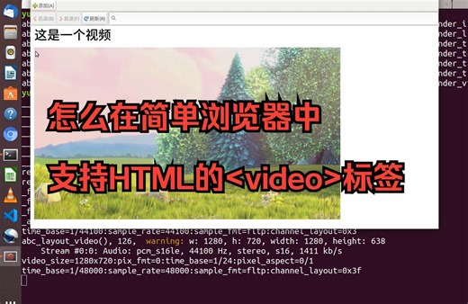 怎么在简单浏览器中支持HTML的video标签