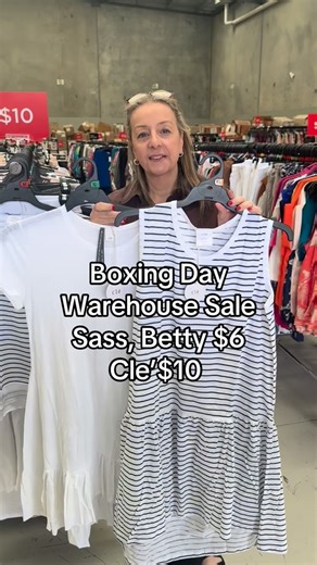 Melbourne Secret Sales on Instagram: "📦 Boxing Day huge $6 sale at 2 warehouses (Dandenong South & Sunshine West). 🗓️ Both start Friday, 26th to Sunday, 28th Dec from 9-4pm. 🏭 Dandenong South: 79 Amberley Cres, Dandenong South VIC 3175 🏭 Sunshine West: 27 Venture Drive, Sunshine West VIC 3020 💰 Boxing Day Special: Sass, Elm, Betty Basics, Foxwood, All About Eve $6. 🏷️ Deals of week: All ladies dresses $15, ladies tops & bottoms $10, kidswear $5, menswear up to 80% off. 🌸 Sizes: Ladies up