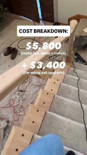 How much does a staircase renovation really cost? 🤔 Let me break it down for you! Could you DIY it?