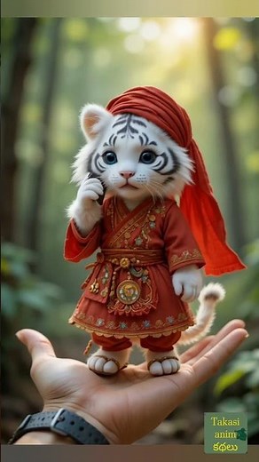 Funny Tigers Talking on Phones While Standing on a Human Palm 😂 | Tiny Tiger Comedy Animation"