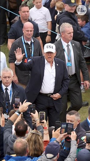 Trump met with protests, cheers at his golf course in Ireland
