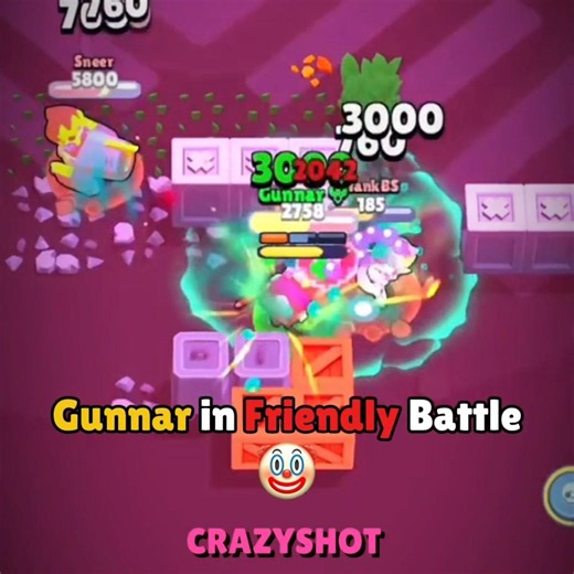 Gunnar in friendly battle vs angelboy in real game #brawlstars #fyp #supercell #gaming #viral
