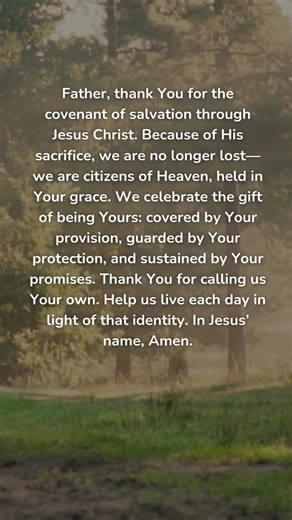 You are not forgotten. Not forsaken. Not lost. Through Jesus, you’ve been claimed, covered, and called His. Live like you belong—because you do. 🕊️✝️🌿 #CovenantOfGrace #SavedByGrace #CitizensOfHeaven #IdentityInChrist #ChildOfGod | GodVine