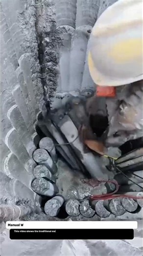 Manual Well Construction Process | Concrete Ring Installation Underground.