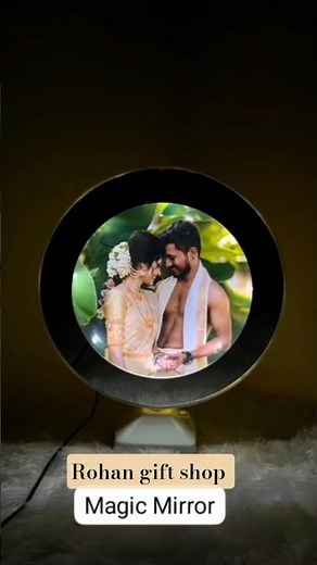 MAGIC MIRROR PHOTO FRAME WITH LIGHT. Works as both Mirror & Glowing Photo Frame #gift #giftideas