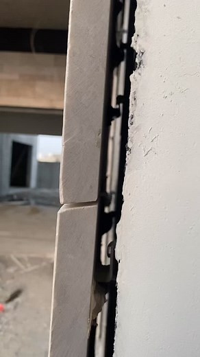 Mechanical Fixing of Wall Granite Precision and durability in every detail! We’re installing granite cladding using a mechanical fixing system — ensuring long-term stability, clean alignment, and superior finish. This method allows for thermal movement, prevents detachment, and gives the façade a premium, maintenance-free look. Built to last. Finished to impress 💪🏗️ #GraniteCladding #MechanicalFixing #FaçadeWork #QualityConstruction #VillaFinishing #ContemporaryConstruction #OmanProjects #Engi