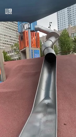 Officer down... A Boston cop has taken a tumble on a children's slide, sustaining an injury in the playground mishap. The police department says it's not investigating the incident. #9News | WATCH LIVE 5.30pm | 9 News Gold Coast