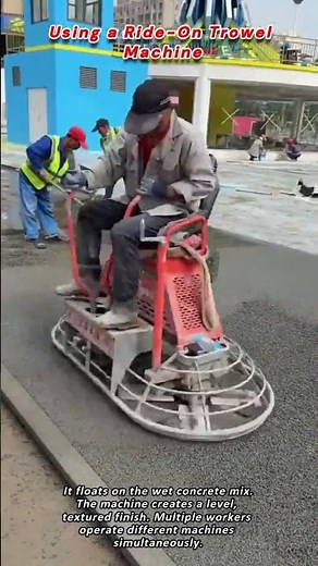 Using a Ride On Trowel Machine