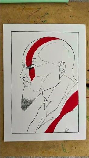 Kratos God of War B/N – spartan rage ⚔️🔥