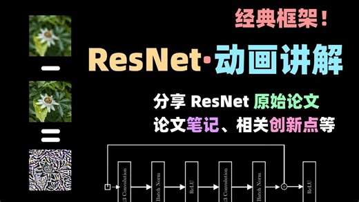 用动画的方式，十分钟搞懂ResNet！深度学习最经典！