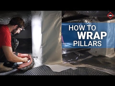 How To Wrap Crawl Space Pillars With Vapor Barrier (Part 1)
