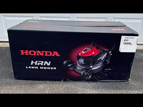 Unboxing Honda HRN216VYAA Push Mower, Setup, & First Mow featuring Roto-Stop Blade Stop. #unboxing