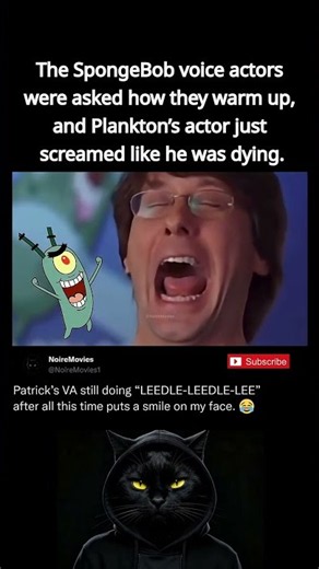 In SpongeBob SquarePants (1999), Plankton’s Voice Actor Screamed to Warm Up 😂