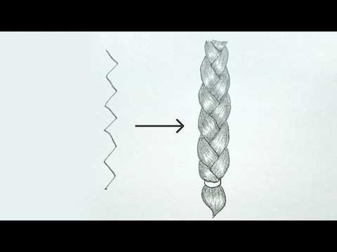 Easy way to draw a braid