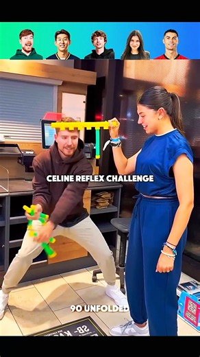 Footballers Reflex Challenge with Celine 😍⚡#shorts #football #ronaldo