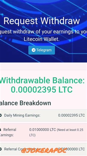ربح من موقع التعدين عملة ltc مجانا 🤩🤩🤩Eran mining ltc free 😍