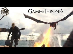 Mad Queen Daenerys Burns iron Fleet ships & euron scorpions | Game of Thrones 8x05
