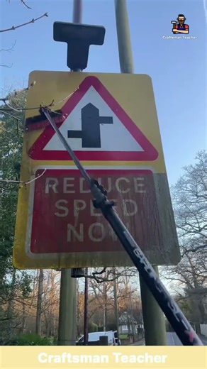 Road Sign Deep Cleaning Process for Clarity and Safety #shorts