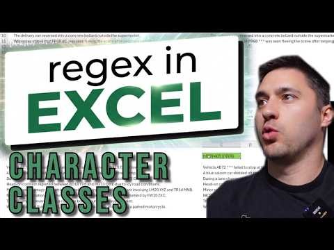 REGEX in Excel 101 - Lesson 1 - Character Classes