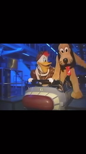 Launchpad McQuack & Pluto were not so sure about how they felt about Space Mountain 🚀😃 #disneyland #tomorrowland #1990s #throwback #disneycharacters #spacemountain #disneyfun #classic #disneylandresort #disney | Days Gone Disney