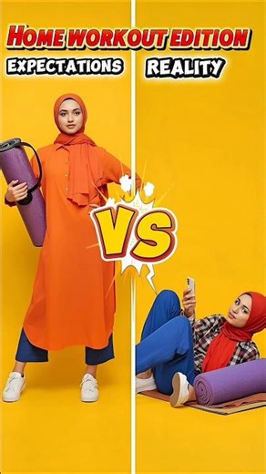 Home Workout Struggles 😅 | Expectation vs Reality – Desi Fitness Edition 💪