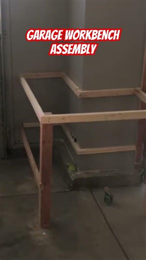 Garage workbench assembly! #woodworking #woodwork #home #diy #carpentry #workbench #shelving