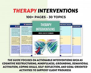 Therapy Interventions PDF | CBT Counseling Techniques | Mental Health Worksheets | Therapist Resource | Psychology Printable - Etsy Canada