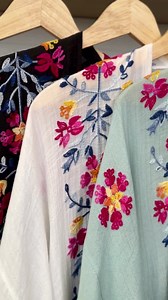 Long Sleeve Elsa Flower Embroidered Cardigan/kimono - Etsy