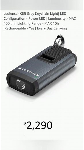 Ledlenser K6R Grey Keychain Light| LED Configuration - Power LED#shorts